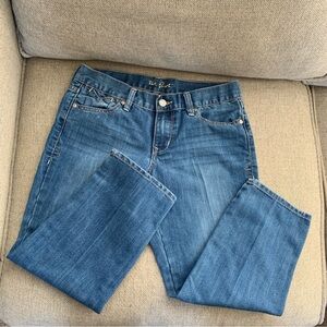 The Flirt Capri Pants Denim Jean Light Wash Old Navy Womens Size 2 Straight Leg